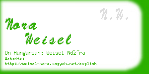 nora weisel business card